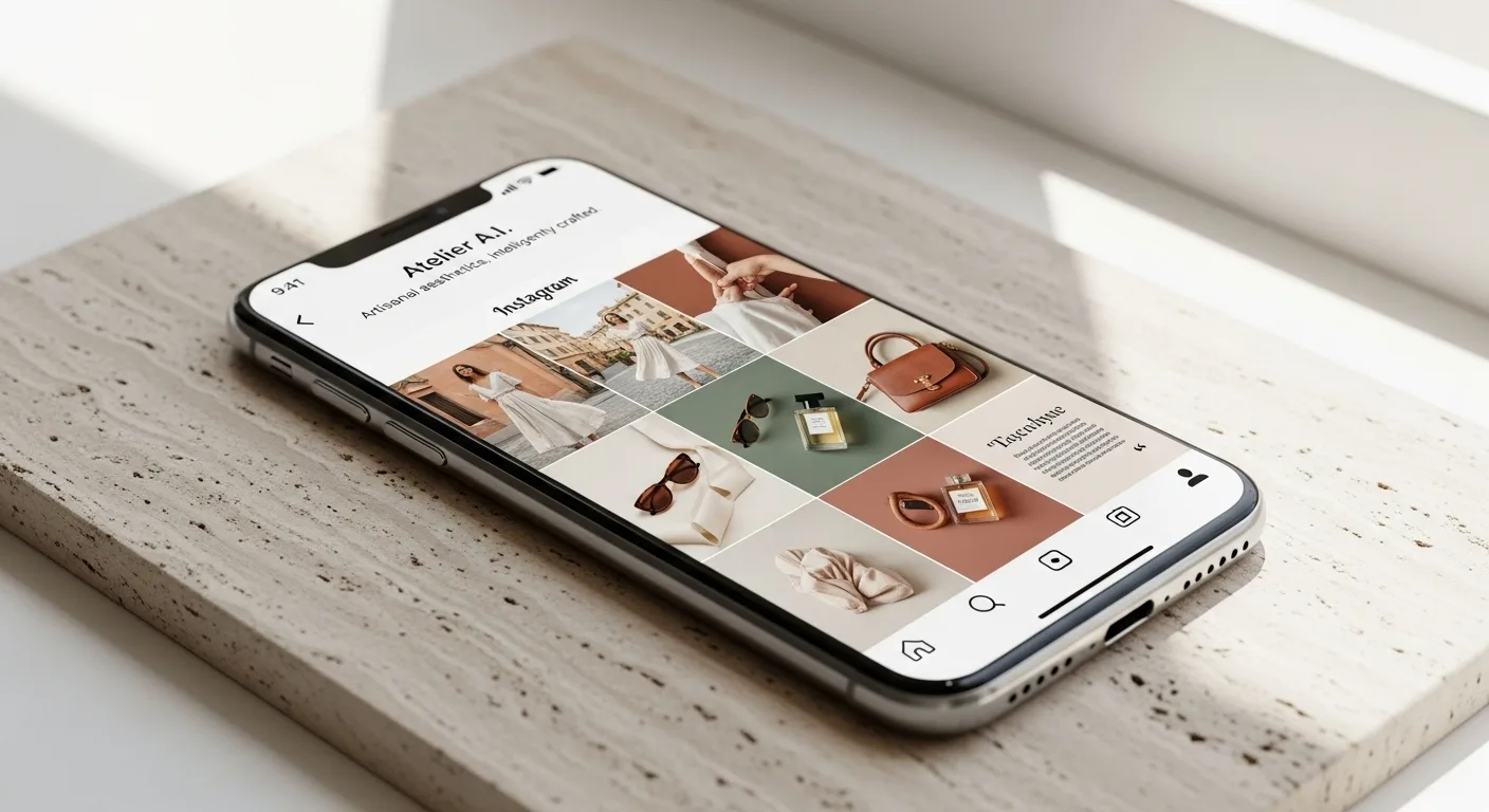 AI가 생성한 패션 브랜드의 인스타그램 피드 예시